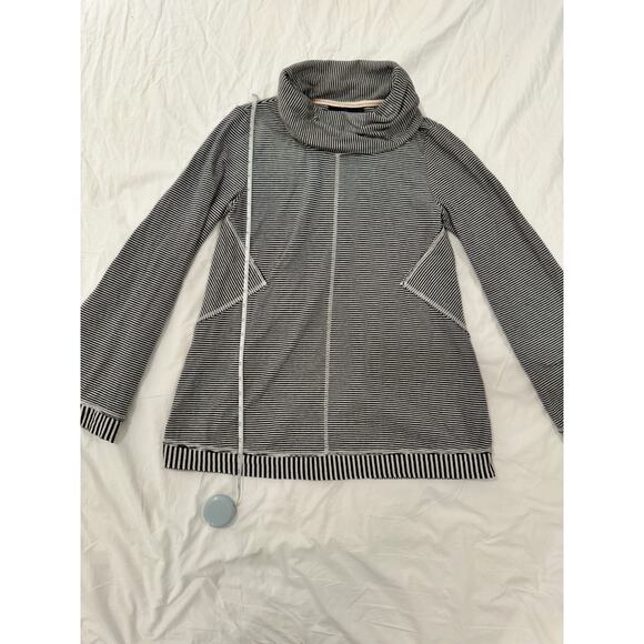 Maeve Tal Cowl Neck Striped Tunic Sweater Women’s Small Parisian Minimalist - Picture 4 of 16